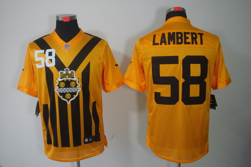 Men's Pittsburgh Steelers Jack Lambert #58 Gold Jersey